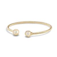 david yurman	solari bead bracelet with diamonds in 18k gold