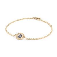 david yurman	cable collectibles anchor bracelet with light blue sapphires in 18k gold