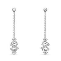 david yurman	crossover chain drop earrings with diamonds, 54mm