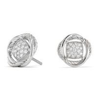 David Yurman	Crossover Earrings with Diamonds