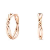 david yurman	continuance® hoop earrings in 18k rose gold