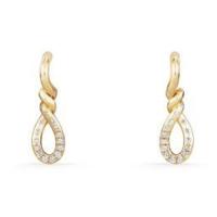 david yurman	continuance® small drop earrings with diamonds in 18k gold