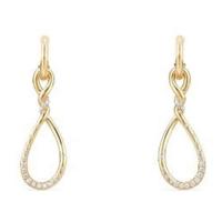 david yurman	continuance medium drop earrings with diamonds in 18k gold