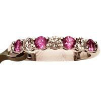 tiffany & co platinum diamond and pink sapphire ring
