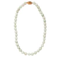 jade bead & gold clasp necklace