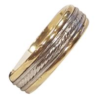 men's 18k and platinum band ring