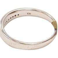 men's 10k white gold and diamond row ring
