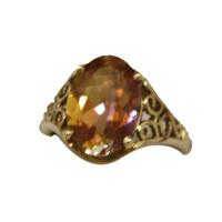 imperial topaz yellow gold ring