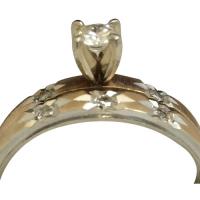 gold and diamond wedding ring set