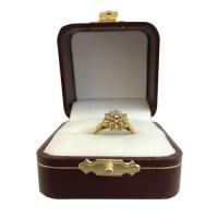 diamond flower cluster ring