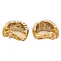 bvlgari two tone tubogas earrings
