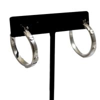 14kt white gold hoop earrings