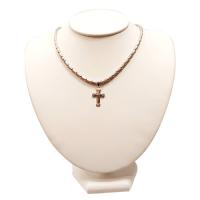 14k white gold necklace and cross pendant