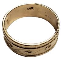 14k men's yellow gold band