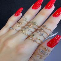 adjustable initial & diamond bezel ring | initial ring | dainty rings | thumb ring | simple rings | thumb ring | index ring