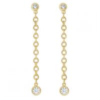 diamond chain dangle earrings