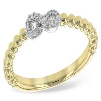 14k yellow gold .06 cttw g-h si1 infinity diamond ring