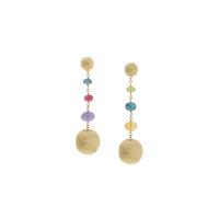 marco bicego africa 18kt yellow gold & multi-colored gemstone medium earrings