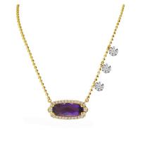 amethyst and diamond necklace