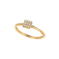 0.08 ct G-H SI2 Diamond Ring In 14K Yellow Gold R6918YD