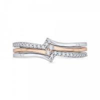 0.15ct G-H SI Round Diamond Ring in Three colors 14KT