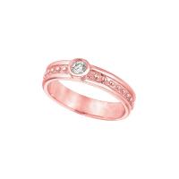 0.13 ct G-H SI2 Diamond Ring In 14K Rose Gold