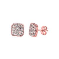 0.5 ct G-H SI2 Diamond Earrings Set In 14K Rose Gold