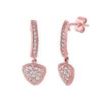 0.51 ct G-H SI2 Diamond Earrings Set In 14K Rose Gold