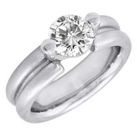 whitney boin: platinum post engagement ring mounting
