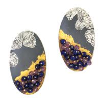 so young park: oval concave earrings