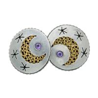 radi bros: crescent moon filigree earrings