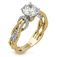 18k white and yellow gold engagement ring .17d