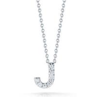 roberto coin tiny treasures 18k white gold & diamond letter 