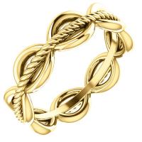14k yellow rope design band size 5