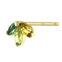 my story ivy 14k yellow gold, diamond & mixed stone single stud earring