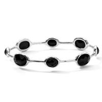 ippolita sterling silver rock candy 8-stone bangle in black onyx