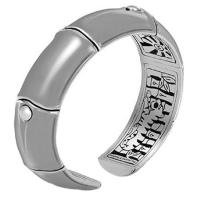 john hardy bamboo sterling silver & grey enamel bracelet