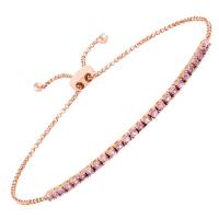 my story pixie 14kt rose gold & pink tourmaline bolo bracelet