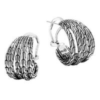 john hardy classic chain sterling silver small buddha belly earrings