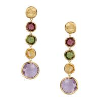 marco bicego jaipur 18kt yellow gold & mixed gemstone drop earrings
