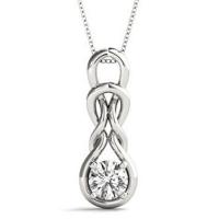 diamond twisted knot pendant diamond twisted knot pendant