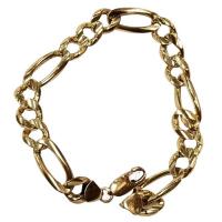 men's 14k gold figaro bracelet