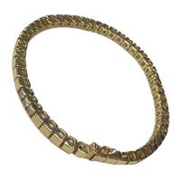 14 k yellow gold and diamond tennis bracelet