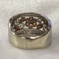 14k white gold sapphire and diamond ring