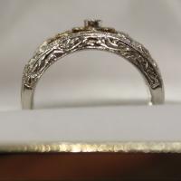 14k white gold sapphire and diamond ring