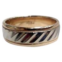 14k white and yellow gold men's band 14k white and yellow gold men's band