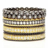 Signature Classic Two Toned 5-Stack Ring