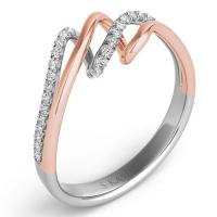 Rose & White Gold Diamond Fashion Ring