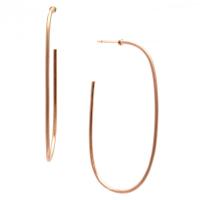 rose gold ellipse hoops