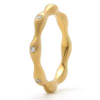 curvy gold diamond band